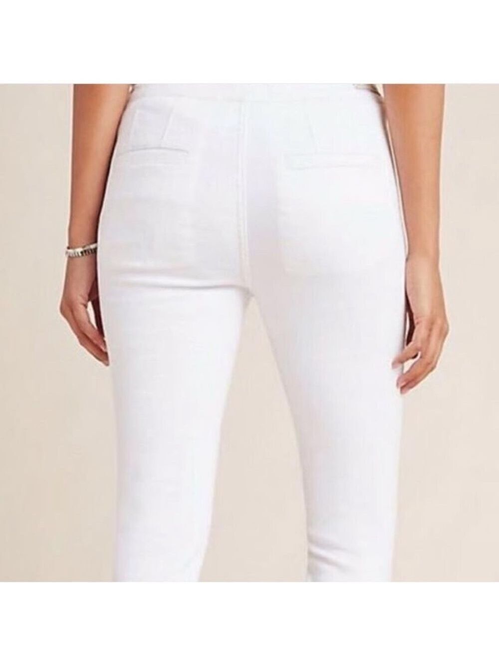 Anthropologie Pilcro and The LetterPress White High-Rise Denim Pants Leggings 27 - Picture 3 of 11
